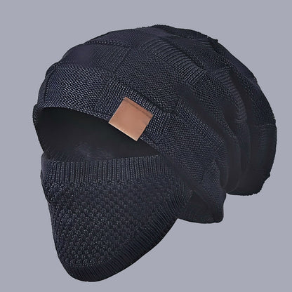 🤩kedvezményes értékesítés🧣2w1 Sapka + Arcvédő – -20°C-ig Meleg! Poliészter + Plüss Bélés!