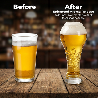 🎁1+1 INGYEN (2 db)🕰Féláron korlátozott ideig🍺 Kristálytiszta söröspohár, tökéletes ízélményhez！